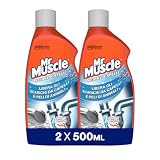 Mr Muscle Sciogli Capelli, Stura Lavandini e Scarichi, Disgorgante, Forte per Capelli e Peli di Animali, Sicuro per i Tubi - Formato scorta da 3 pezzi da 500ml