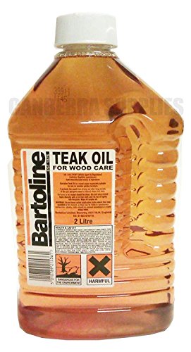 Bartoline Teak Oil 2L by Bartoline - Wood protector Oil - Protects Garden furniture, Wooden kitchen...