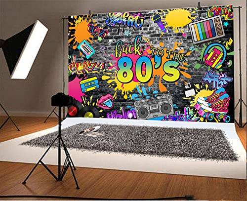 Fondo fotográfico colorido graffiti 10x7ft retro miniatura 5