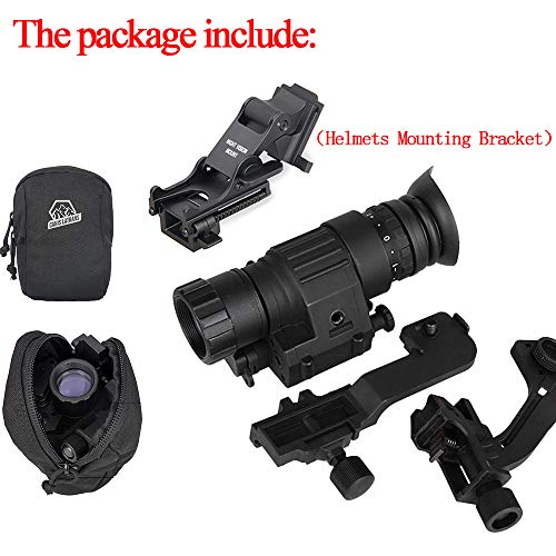 DOTXX 2X28 Monocular Night Vision Goggle, High Power Helmet Glasses HD, Suitable for Night Vision Hunting,with Helmets Mount Bracket