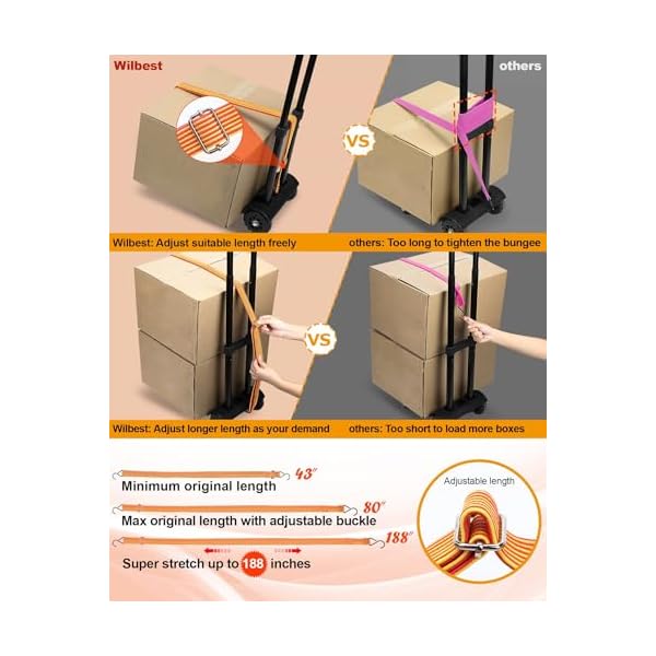 WONSEFOO Gepäckwagen, 50Kg/110Lbs Faltbarer Transportkarren Handwagen, Leichtgewichtiger Transportkarre, Komfortable & klappbare, für Getränkekisten, Blumenkübel,Geschäftsreise, Schwarz, M – Bild 4