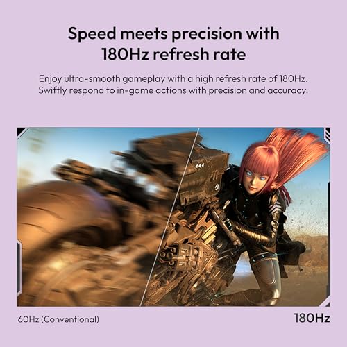 Image of Pixio Two PX278 Wave Purple 27 inch 180Hz Refresh Rate FHD 1440p Resolution Fast IPS Panel 1ms GTG Response Time Gaming Monitor and PS1D Wave Purple Dual Monitor Arm