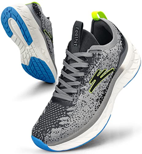Feethit Womens Comfortable Workout Shoes Slip Resistant Gym Sneakers Non Slip Tennis Shoes Lightweight Walking Shoes Breathable Running Shoes Grey Size 10 #TOP5