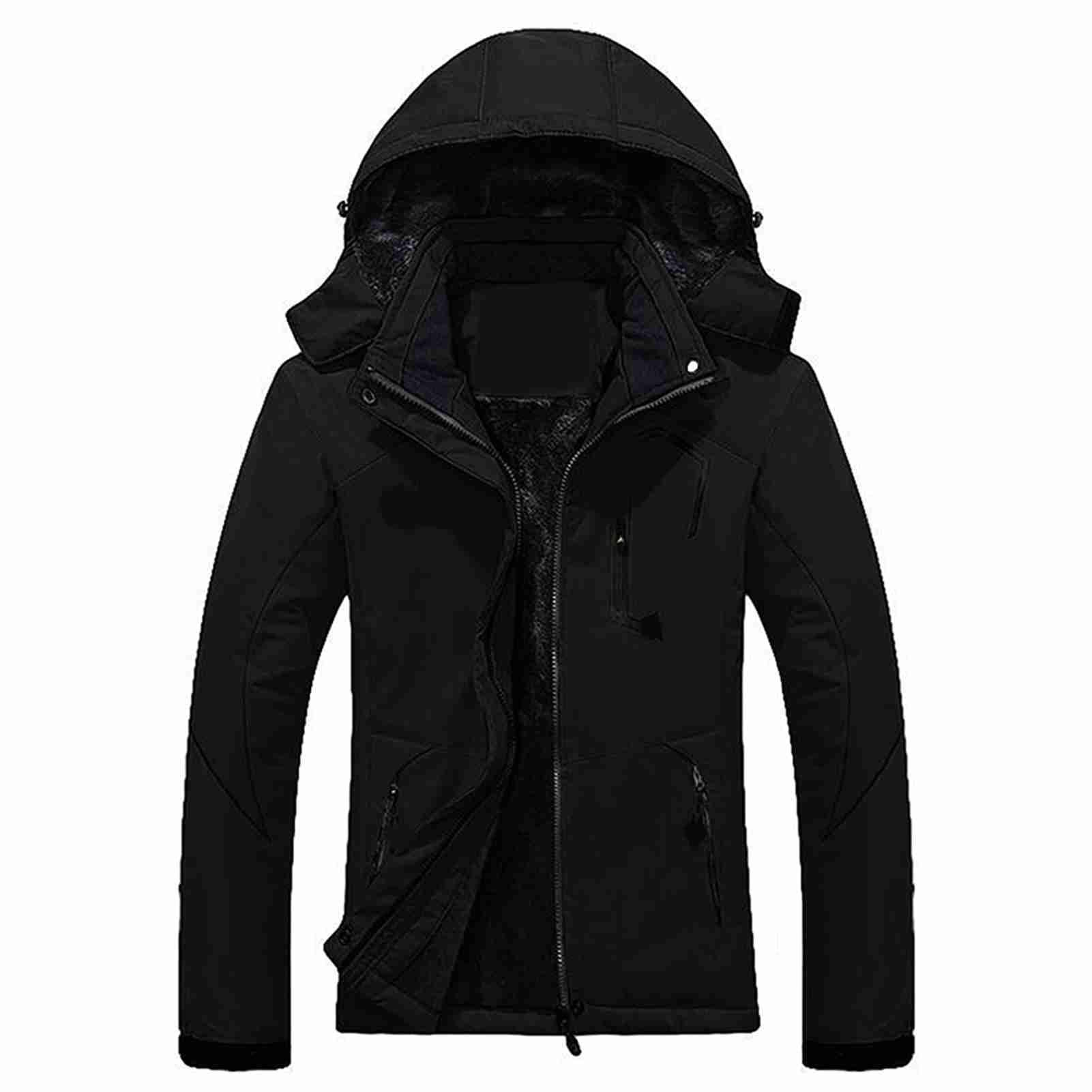 Veste de Montagne Coupe-vent pour Femme, Veste de Ski Chaude d'hiver avec Doublure Polaire pour Camping Randonnée Snowboard Cyclisme (2XL)