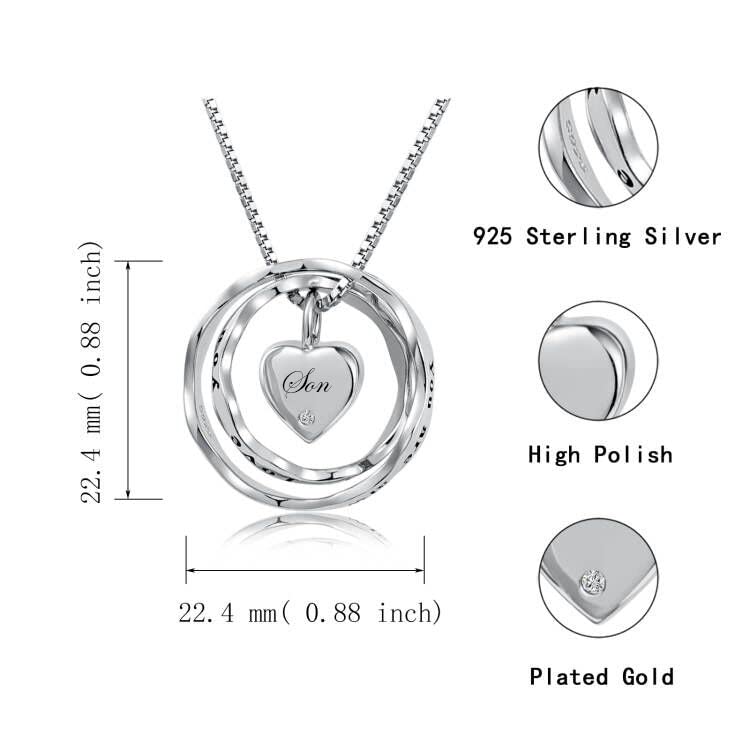 Sterling Silver Cremation Keepsake Jewelry Pendant Eternity Urn Necklace for Ashes Memorial Gifts You Are Always In My Heart I Love You Forever2