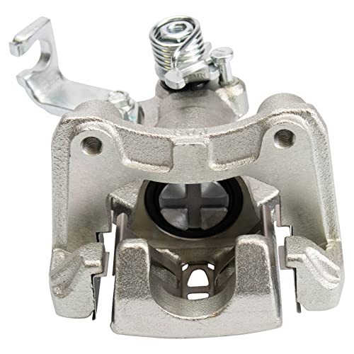 Image of TRQ Rear Brake Pad and Rotor Set Ceramic Solid Rotors Calipers