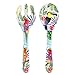 Les Jardins de la Comtesse – Couverts à salade en Mélamine Pure – Toucans de Rio – 33 cm – Multicolore - Service de Table de la Vaisselle Quasi-Incassable MelARTmine