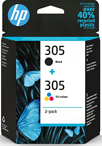 HP 305, Black/Tri-Colour Original Ink Cartridges (6ZD17AE) (Pack of 2)