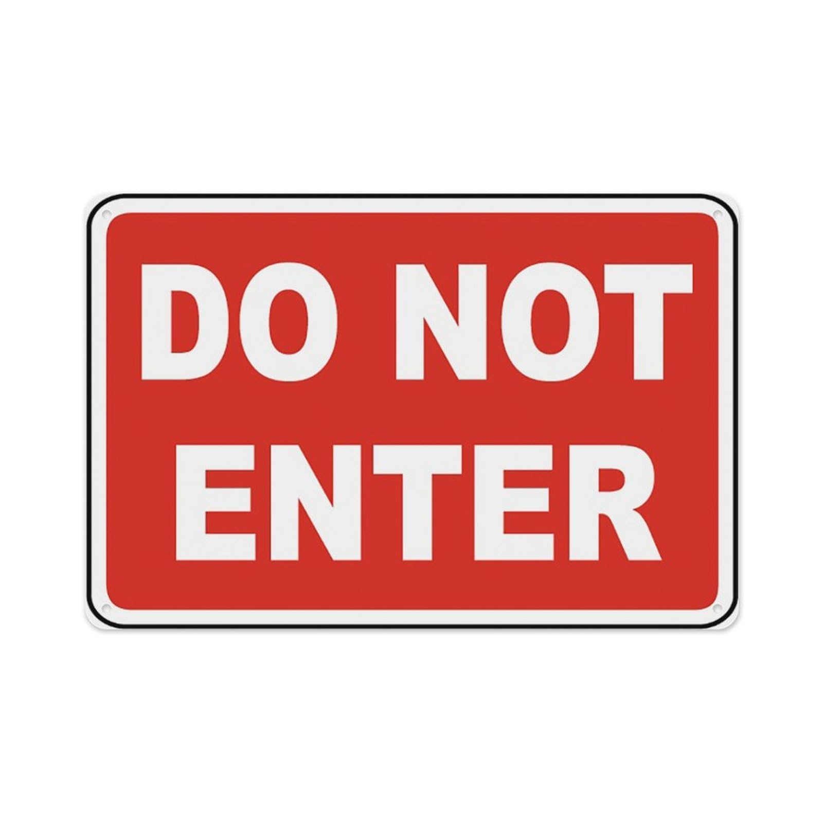 peiyeety DoEnter Sign Aluminum Tin Warning Signs For Home Outdoor Garden 12X16 Inches