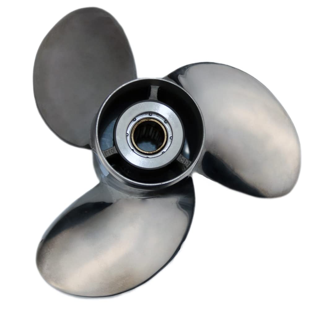 Boatman Elica fuoribordo 10 3/8x14 in acciaio inossidabile misura Mercury Motors 25-70HP, 13 Spline OEM 48-855860A46, RH
