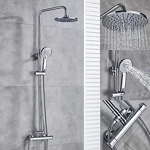 Mitigeur de douche thermostatique mural 8 pouces pour réguler l'eau chaude et froide