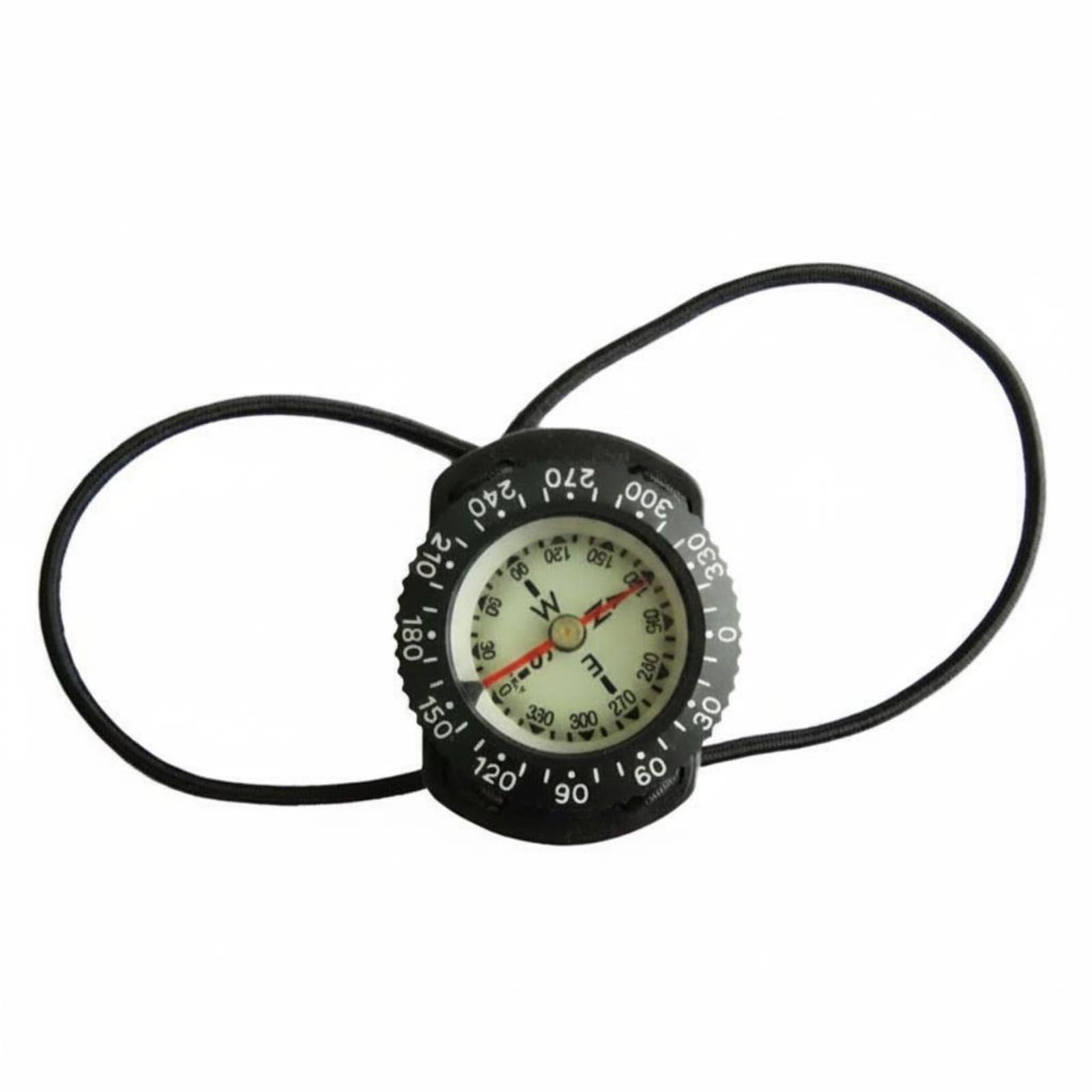 Bungee Kompass Taucherkompass Navigationskompass Richtungsanzeiger mit Leuchtender Markierung Und Seitenfenster aus für Unterwasser Orientierung Outdoor Training Reise Geschenk Freizeit