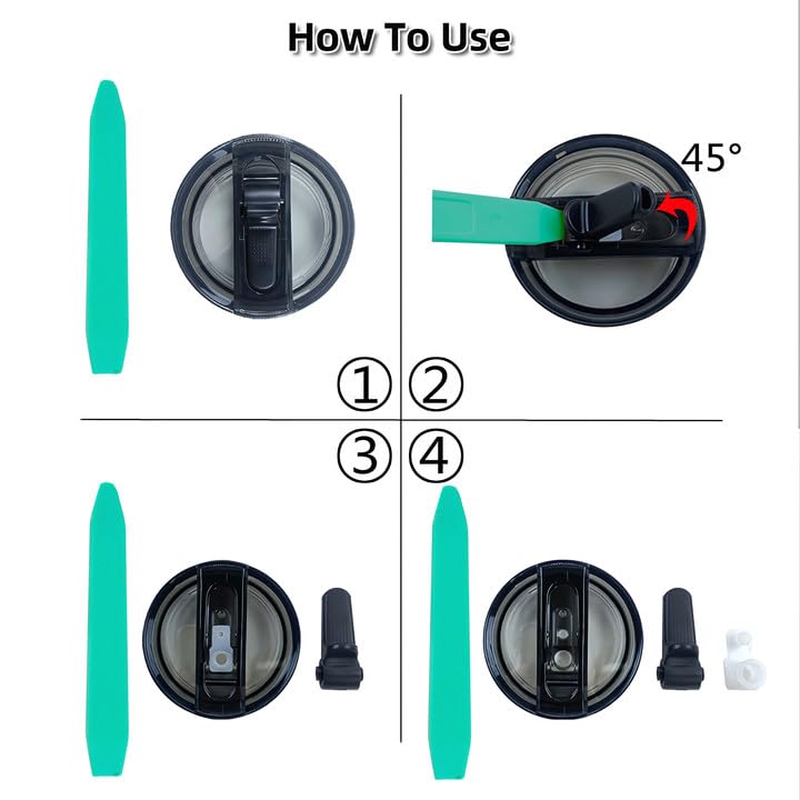 2 Coperchi Stanley Cup 40 Oz Ricambio - A Prova Di Perdite Con Cannucce - Foto 7