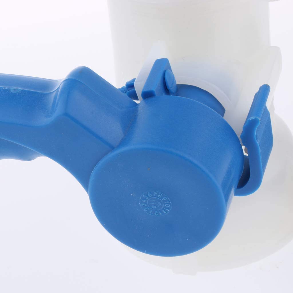 Yikko Adaptateur universel pour réservoir d'eau IBC, vanne à papillon en polyéthylène haute densité, noir + blanc + bleu, 75 mm DN50