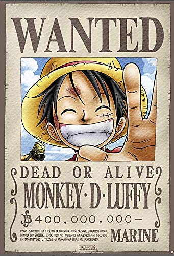 POSTER STOP ONLINE One Piece - Manga/Anime TV Show Poster/Print (Wanted Monkey D. Luffy) (Size 27' x 39')