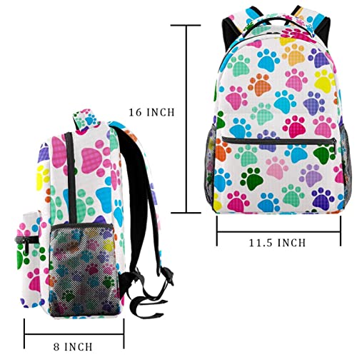 Mochilas ligeras y compactas con huellas de patas para camping 2