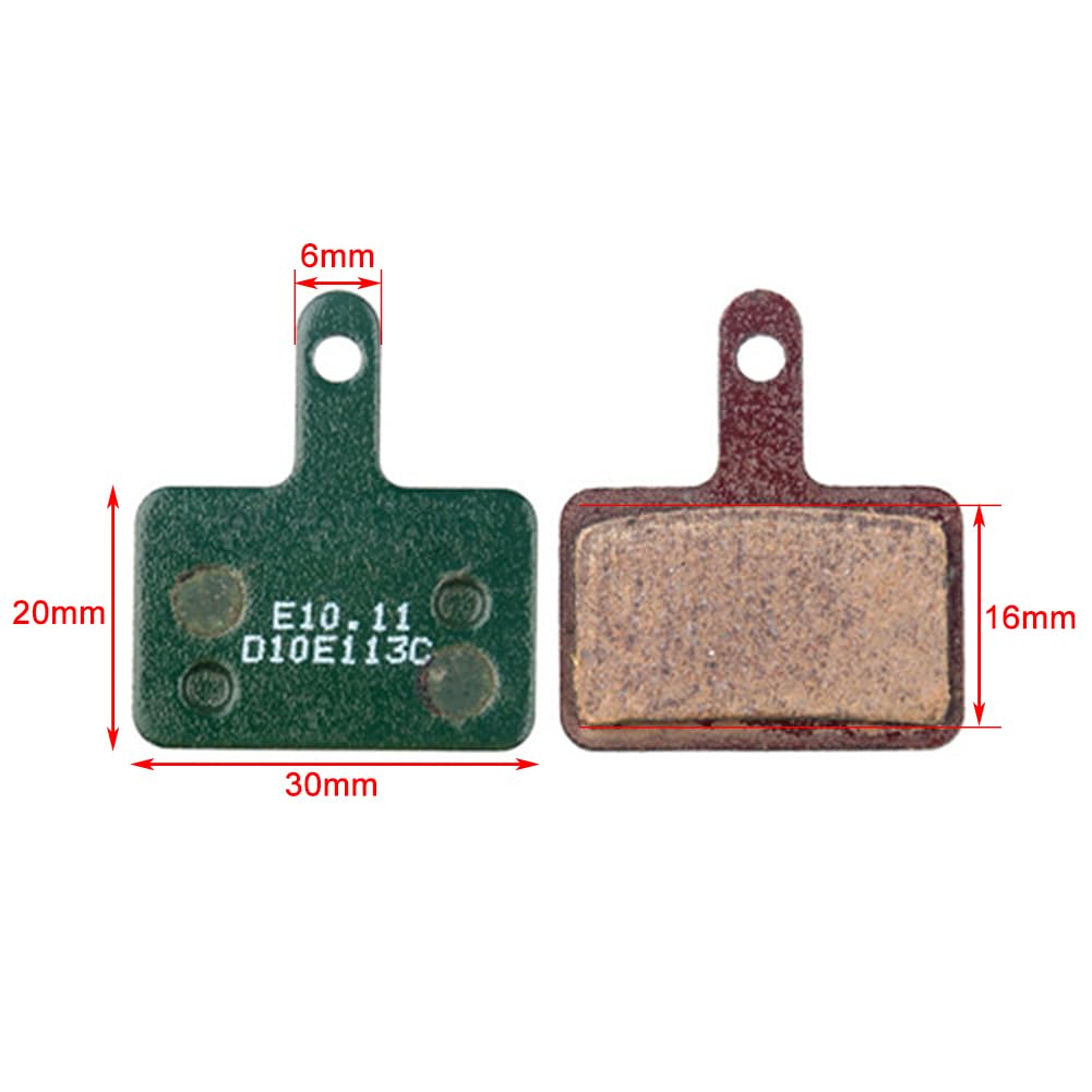 E10.11 Hochleistungs-Bremsbeläge aus Keramikmischung, Rückholfeder, Metall, 4 Stück, M352/M350/M351, MD-M300, 2 Paar in Großpackung