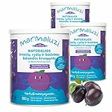 Marmaluzi Weizen-, Quinoa- und Reisbrei - mit Pflaumen - 100 % Natürliche Babynahrung - Porridge ohne Zucker und Zusatzstoffe, Laktosefrei & Ohne Milchprodukte ab 12 Monaten - 3 x 360g