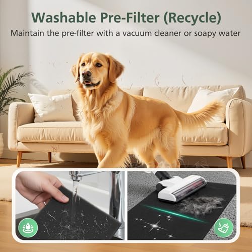 Image of P280 P260 Filter Replacement, for TPLMB /YARIKI P280 Air Purifier, for AIUZLK P260 Air Purifier, Upgraded with Washable Carbon Pre-Filter (2 Pack)