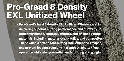 Image of EXL Unitized Wheel, Aluminum Oxide, 6 inch Diameter x 1 /4 inch Wide x 1 /2 inch Arbor, 8A Coarse | 13777 | (Pack of 1)
