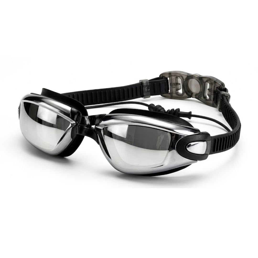 First Lens Swimming Goggle For Men & Women Anti-fog, UV protection, Crystal clear vision under water - Silver Goggle 013 plano-image-27