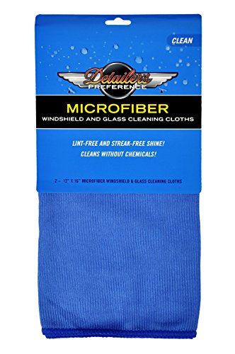 Detailer's Preference Microfiber Glass and Windshield Cleaning Towels for Streak-Free, Lint-Free...