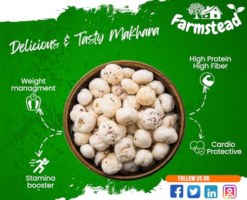 Image of Farmstead JUMBO MAKHANA 800g (Pack of 4) ||XL Size || Fit for Fasting ||Fox Nuts ||