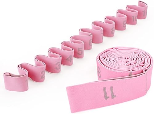 Miniatura 5 de Banda elástica de 11 bucles - Correa de estiramiento para yoga, pilates, ballet y fisioterapia para flexibilidad, estiramiento de piernas y 11