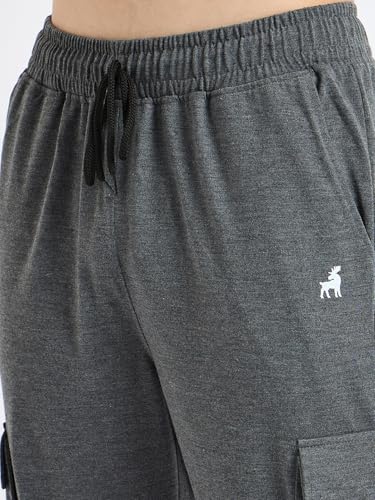 Image of Modeve Men's Cargo Style Solid Trackpant
