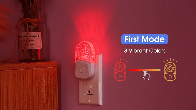 Image of Night Lights Plug Into Wall [2 Pack], Color Changing Night Light for Kids, 8-Color RGB LED Nightlight with Dusk to Dawn Sensor for Bathroom Decor, Children Room, Gift