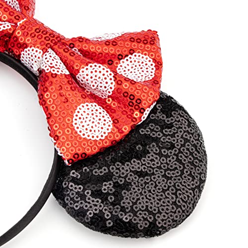 Image of DRESHOW Mouse Ears Bow Headbands Glitter Party Decoration Cosplay Costume for Women