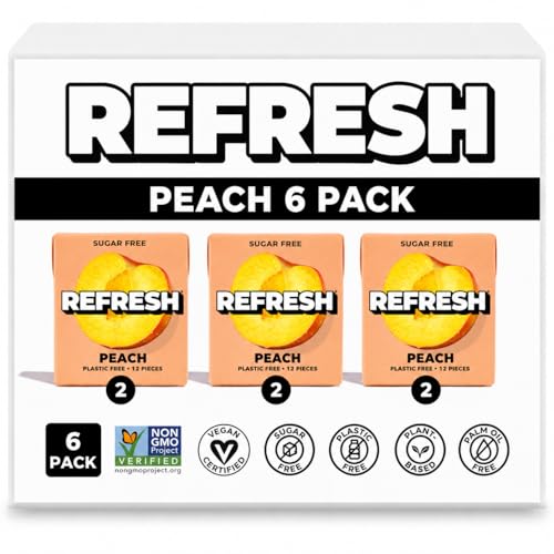 Image of Refresh Plant Based Gum, Sugar Free, Xylitol, 12 Pcs, 6 Pack