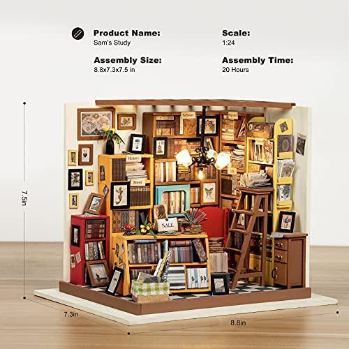 Rolife DIY Miniature House Miniatur Haus Bausatz Selber Bauen mit LED Licht Deko 3D Holzpuzzle Modellbausatz Diorama Modellbau Bastelset für Erwachsene Frauen Kinder Vatertag – Bild 3