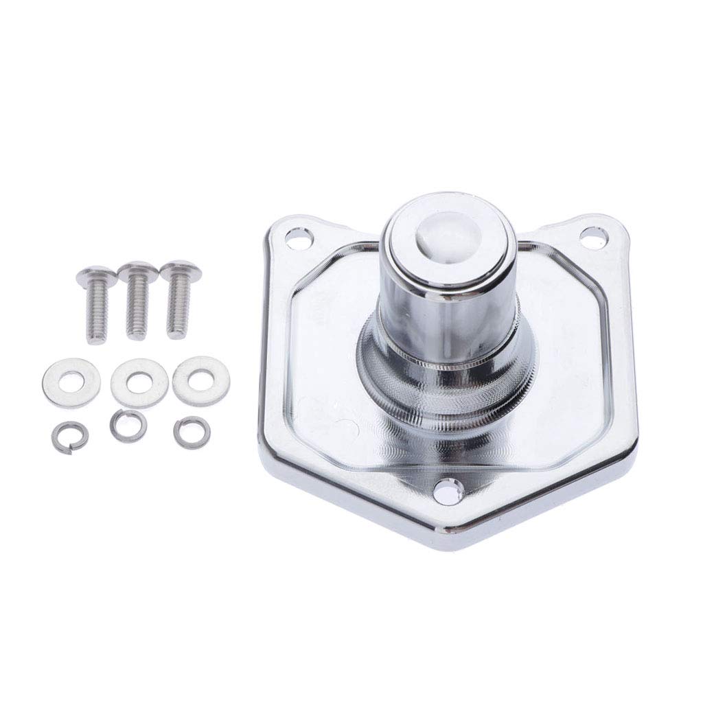 D DOLITYSolenoid Cover Starter Push Button Harley Softail Sportster Big Twin 1991-2017 - Silver