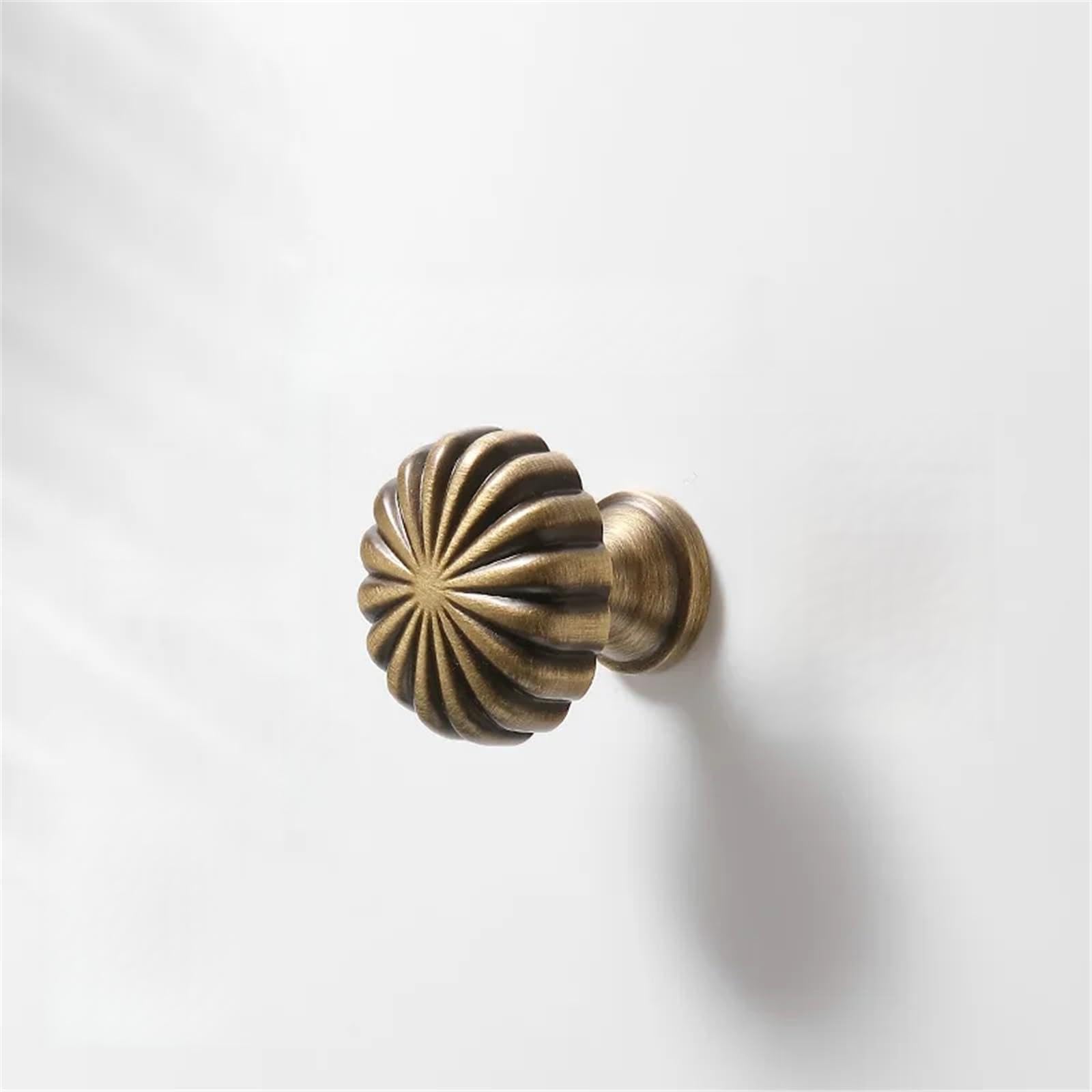 Kdhcvkz Ht7508-29Mm-Single 1Pcs Brass Cabinet Handle–Antique Kitchen Wardrobe Pulls Round Single-Hole Drawe And Shoe Rack Knob(Ht7508-29Mm-Single)