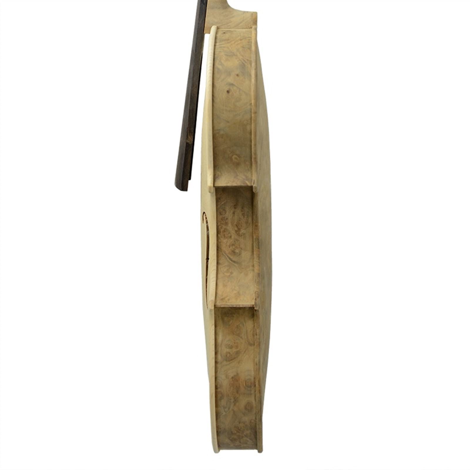 Violino Fatto A Mano A 5 Corde Violino Incompiuto Violino Bird-Eye Top in Abete Rosso Fai da Te Custodia per Violino 4/4 Violini per Studenti