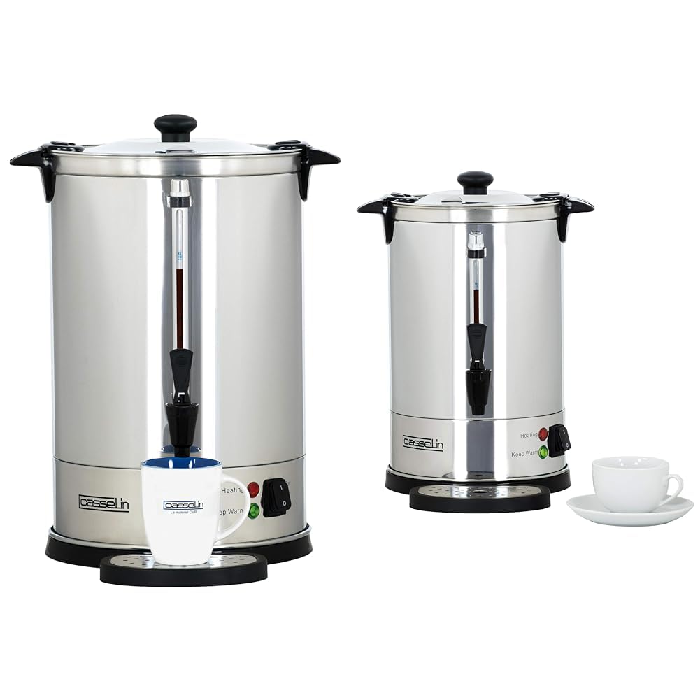 Casselin CPC100, percolateur à café 100 tasses, 15 litres, acier inoxydable