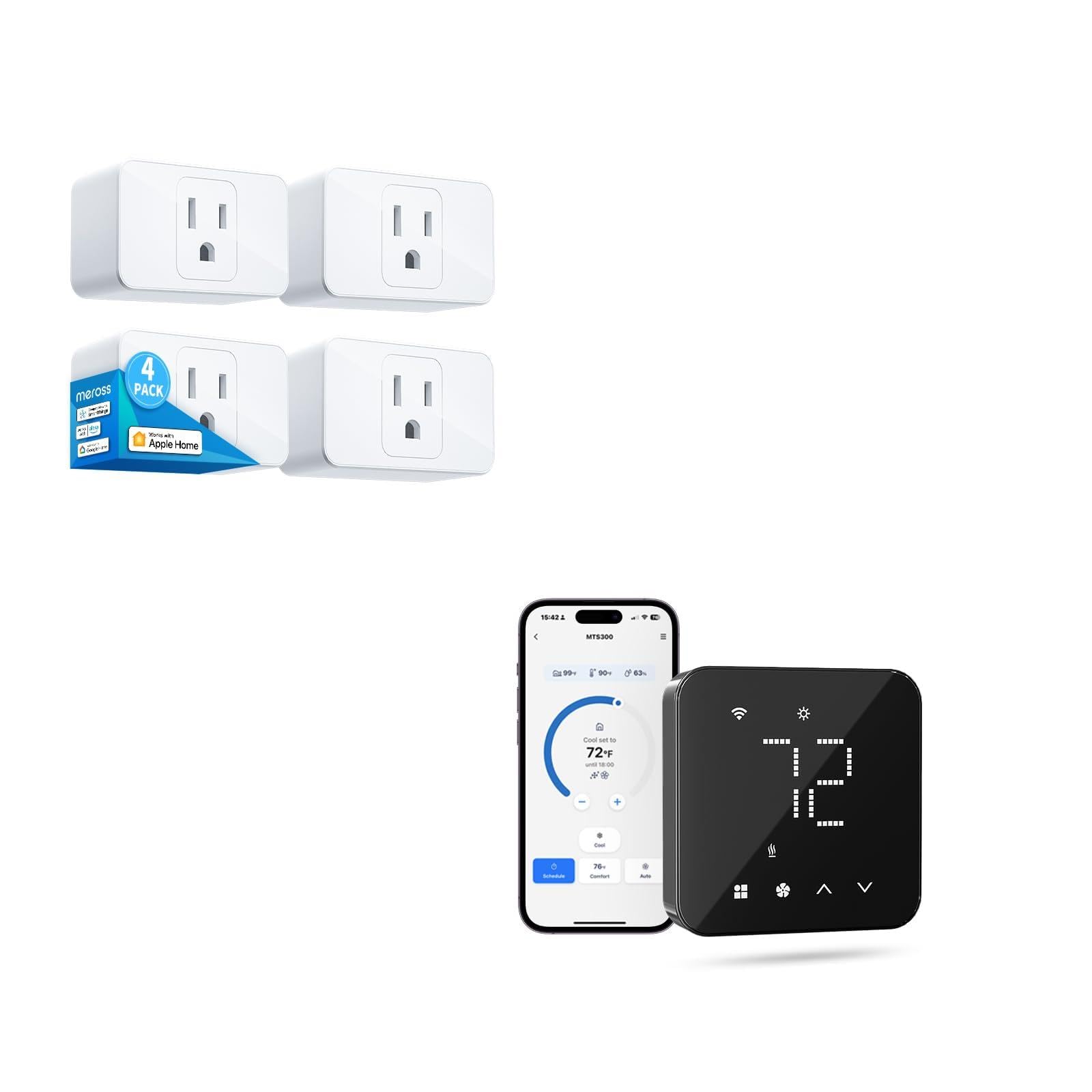 meross Smart Plug and Matter Smart Thermostat