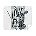 Gray Jazz Music Instruments Pattern Cleaning Cloth Screen Cleaner 2pcs Suede Fabric