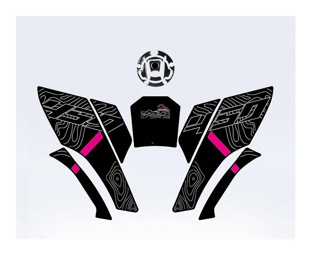 Ybvdcxp Color C Fuel Tank Protector Universal For 450Mt 2024 Tank Pad Fuel Covers Protector Stickers Motorcycle Accesories Reflective Decals