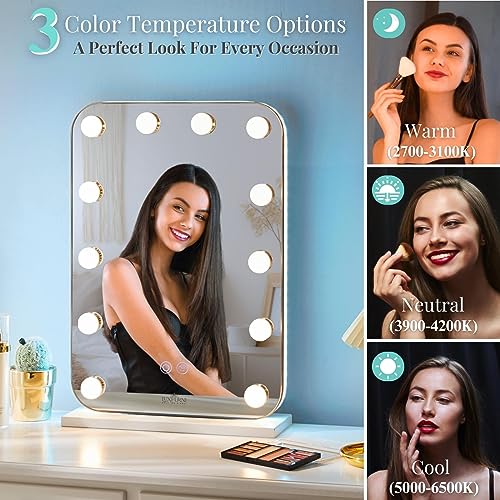 Espejo de maquillaje rectangular con luces RGB 20.3" L x 14" W miniatura 3