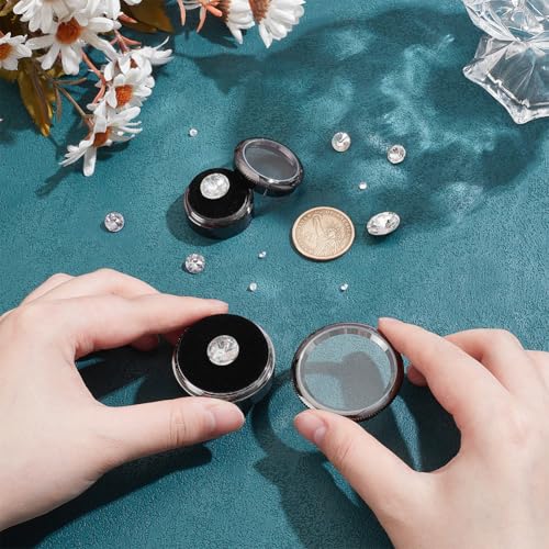 Boîte à bijoux cylindrique pour strass et ateliers de manucure - 3
