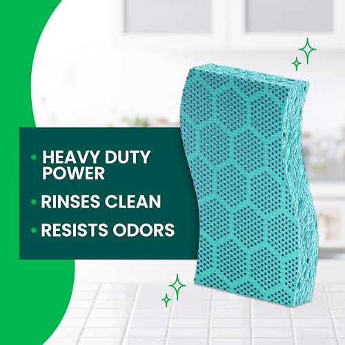 Scotch-Brite Odor Resist Heavy Duty Scrub Sponge, Dishwasher-Safe Kitchen sponges for Serious Scrubbing, Multipurpose Dish Sponge for Stuck-On Messes, 6 Scrubbing Sponges - Image 4