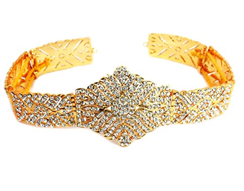 UG PRODUCTS Gold Plated Stone Waist Belt for Women