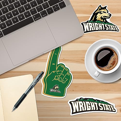 Image of Wright State University 8ct Vinyl Large Deluxe Stickers Variety Pack - Laptop, Water Bottle, Scrapbooking, Tablet, Skateboard, Indoor /Outdoor - Set of 8