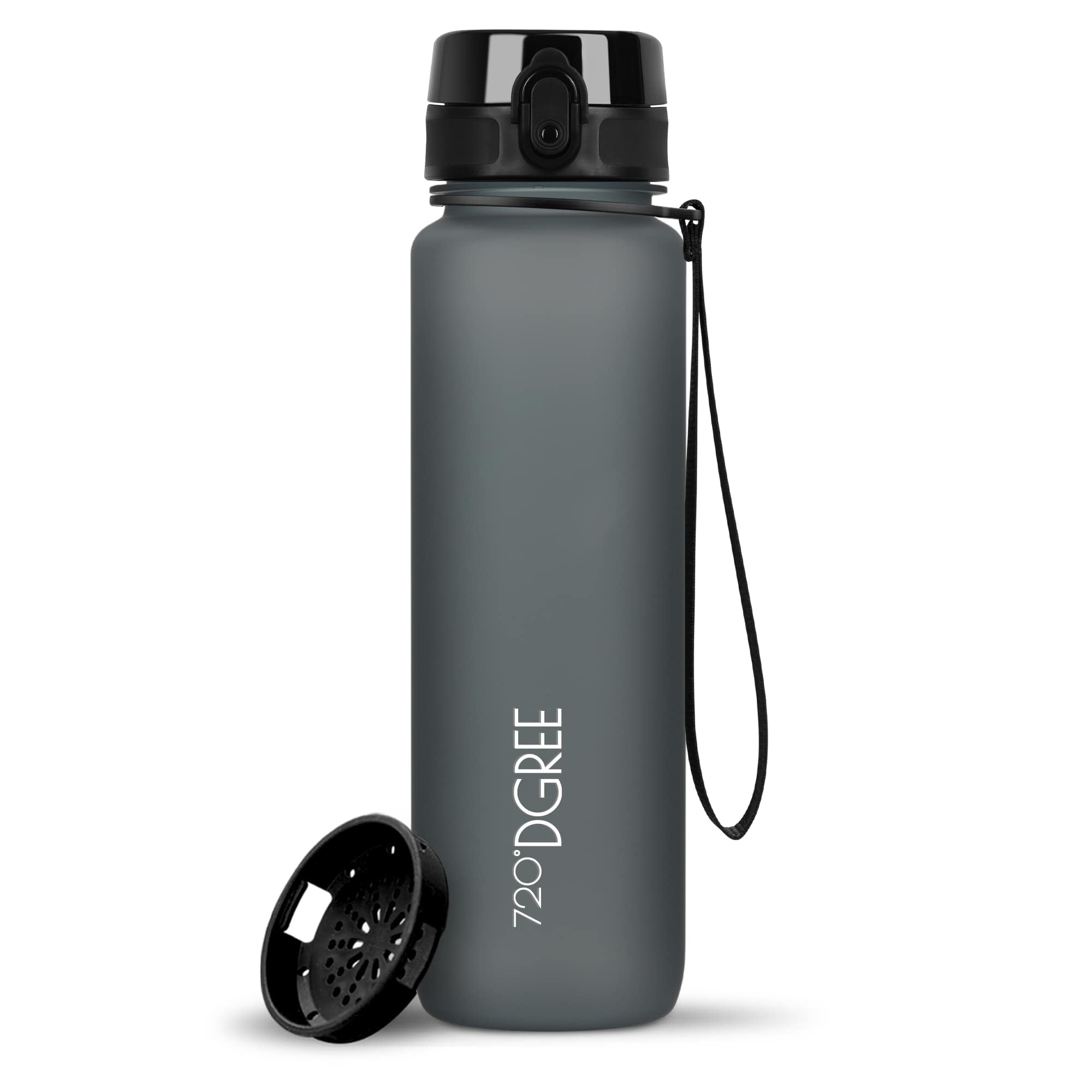 720°DGREE Botella Agua 1 Litro “uberBottle“ - Tamiz-Fruta, softTouch - Sin BPA, Prueba de Fugas, Reutilizable - Cantimplora, Water Bottle ideal para Deporte, Fitness, Gimnasio, Senderismo, Ciclismo — view 54
