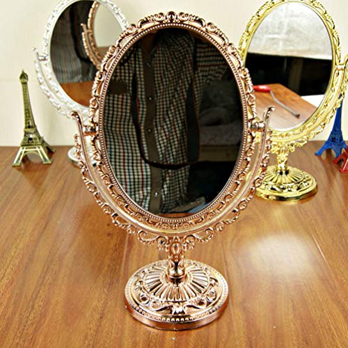 FAVOMOTO Dupla Face Espelho de Mesa Espelho Mesa de Maquiagem Espelho Espelho de Vaidade Do Vintage