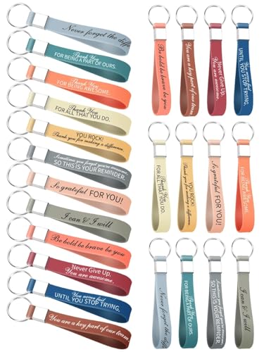 kaiolbly 36Pcs Motivational Quote Keychains Gift, Bulk Thank You Gift Inspirational Silicone...
