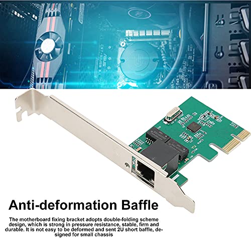 Pssopp 8111E Gigabit LAN Card, Adaptador de Red Compacto PCIe, Velocidad 10/100/1000mbps para PC de Escritorio miniatura 4