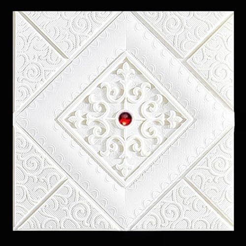 Zeihyeurus Carta da Parati per soffitto,Pannelli per Soffitto da Bagno,Soffitti Rivestimento,PVC Decorativo Piastrelle,Impermeabile,Antimacchia,per casa Ufficio e Rivestimento murale